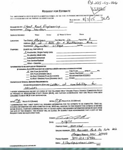 Haymaker Village request to MUB for estimate